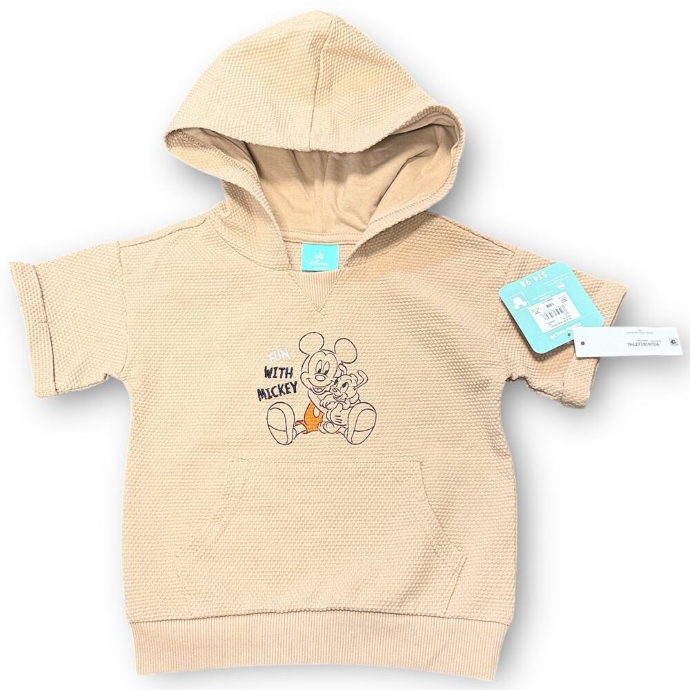 NWT Disney Baby Mickey Mouse Short Sleeve Hoodie | 18M - Picture 2 of 5